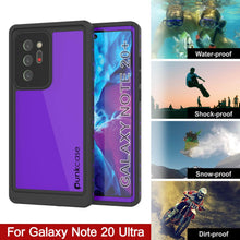 Charger l'image dans la galerie, Galaxy Note 20 Ultra Waterproof Case, Punkcase Studstar Purple Series Thin Armor Cover (Color in image: light blue)