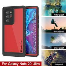 Charger l'image dans la galerie, Galaxy Note 20 Ultra Waterproof Case, Punkcase Studstar Red Series Thin Armor Cover (Color in image: light blue)