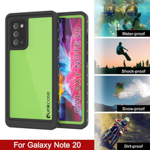 Load image into Gallery viewer, Galaxy Note 20 Waterproof Case, Punkcase Studstar Light Green Thin Armor Cover (Color in image: light blue)