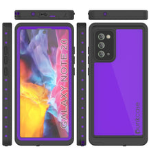 Load image into Gallery viewer, Galaxy Note 20 Waterproof Case, Punkcase Studstar Purple Series Thin Armor Cover (Color in image: teal)