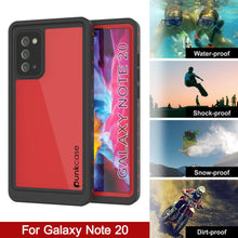 Load image into Gallery viewer, Galaxy Note 20 Waterproof Case, Punkcase Studstar Red Series Thin Armor Cover (Color in image: light blue)