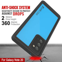 Load image into Gallery viewer, Galaxy Note 20 Waterproof Case, Punkcase Studstar Light Blue Thin Armor Cover (Color in image: teal)