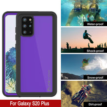 Charger l'image dans la galerie, Galaxy S20+ Plus Waterproof Case PunkCase StudStar Purple Thin 6.6ft Underwater IP68 Shock/Snow Proof (Color in image: light green)