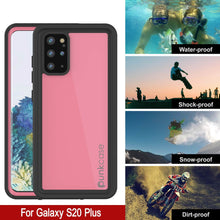 Charger l'image dans la galerie, Galaxy S20+ Plus Waterproof Case PunkCase StudStar Pink Thin 6.6ft Underwater IP68 Shock/Snow Proof (Color in image: light green)