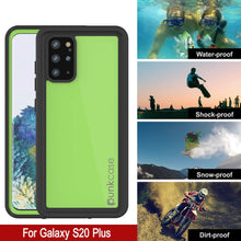 Charger l'image dans la galerie, Galaxy S20+ Plus Waterproof Case PunkCase StudStar Light Green Thin 6.6ft Underwater IP68 ShockProof (Color in image: black)