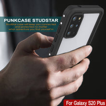 Charger l'image dans la galerie, Galaxy S20+ Plus Waterproof Case, Punkcase StudStar White Thin 6.6ft Underwater IP68 Shock/Snow Proof (Color in image: black)