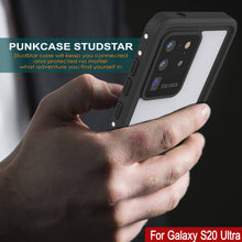 Charger l'image dans la galerie, Galaxy S20 Ultra Waterproof Case, Punkcase StudStar White Thin 6.6ft Underwater IP68 Shock/Snow Proof (Color in image: black)