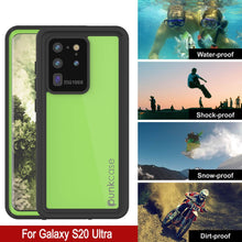 Charger l'image dans la galerie, Galaxy S20 Ultra Waterproof Case PunkCase StudStar Light Green Thin 6.6ft Underwater IP68 ShockProof (Color in image: black)