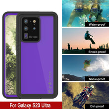 Charger l'image dans la galerie, Galaxy S20 Ultra Waterproof Case PunkCase StudStar Purple Thin 6.6ft Underwater IP68 Shock/Snow Proof (Color in image: light green)