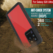 Charger l'image dans la galerie, Galaxy S20 Ultra Waterproof Case PunkCase StudStar Red Thin 6.6ft Underwater IP68 Shock/Snow Proof (Color in image: pink)