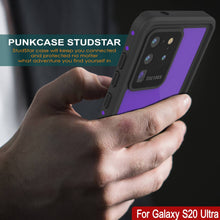Charger l'image dans la galerie, Galaxy S20 Ultra Waterproof Case PunkCase StudStar Purple Thin 6.6ft Underwater IP68 Shock/Snow Proof (Color in image: white)