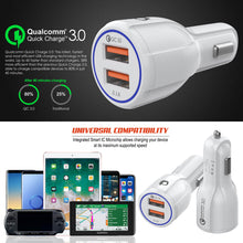 Load image into Gallery viewer, Ghostek® NRGcharge QuickCharge 2.0 Rapid High-speed Fast Wall Car White Charger w/ Micro USB Cable (Color in image: black)