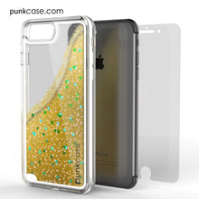 Charger l'image dans la galerie, iPhone 8+ Plus Case, PunkСase LIQUID Gold Series, Protective Dual Layer Floating Glitter Cover (Color in image: rose)