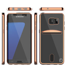 Charger l'image dans la galerie, Galaxy S7 Case, PUNKCASE® LUCID Rose Gold Series | Card Slot | SHIELD Screen Protector | Ultra fit (Color in image: Balck)
