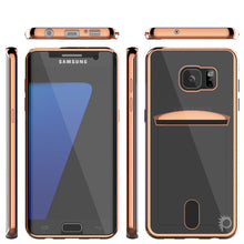 Charger l'image dans la galerie, Galaxy S7 EDGE Case, PUNKCASE® LUCID Rose Gold Series | Card Slot | SHIELD Screen Protector (Color in image: Balck)