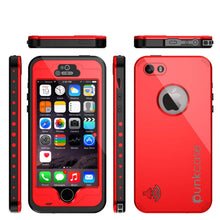 Load image into Gallery viewer, iPhone 5S/5 Waterproof Case, PunkCase StudStar Red Case Water/Shock/Dirt Proof | Lifetime Warranty (Color in image: black)