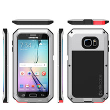 Load image into Gallery viewer, Galaxy S6 EDGE Case, PUNKcase Metallic Silver Shockproof Slim Metal (Color in image: white)