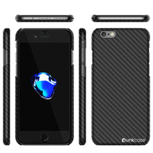 Charger l'image dans la galerie, iPhone 8 Case, Punkcase CarbonShield Jet Black with 0.3mm Tempered Glass