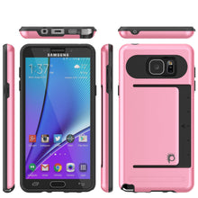 Charger l'image dans la galerie, Galaxy Note 5 Case PunkCase CLUTCH Pink Series Slim Armor Soft Cover Case w/ Tempered Glass (Color in image: Gold)