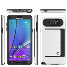 Charger l'image dans la galerie, Galaxy Note 5 Case PunkCase CLUTCH White Series Slim Armor Soft Cover Case w/ Tempered Glass (Color in image: Silver)