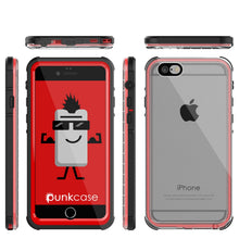 Charger l'image dans la galerie, iPhone 6+/6S+ Plus Waterproof Case, PUNKcase CRYSTAL Red W/ Attached Screen Protector | Warranty (Color in image: red)