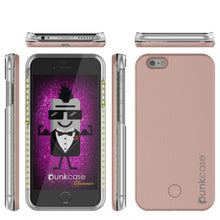Load image into Gallery viewer, iPhone 6+/6S+ Plus Punkcase LED Light Case Light Illuminated Case, ROSE GOLD W/ Battery Power Bank (Color in image: white)