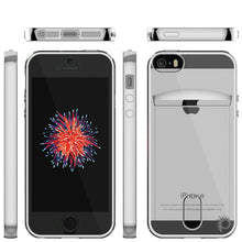 Charger l'image dans la galerie, iPhone SE/5S/5 Case, PUNKCASE® LUCID Silver Series | Card Slot | SHIELD Screen Protector | Ultra fit (Color in image: Balck)
