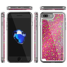 Charger l'image dans la galerie, iPhone 8+ Plus Case, PunkCase LIQUID Pink Series, Protective Dual Layer Floating Glitter Cover (Color in image: silver)