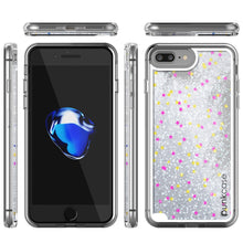 Charger l'image dans la galerie, iPhone 8+ Plus Case, PunkCase LIQUID Silver Series, Protective Dual Layer Floating Glitter Cover (Color in image: pink)