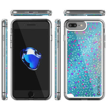 Charger l'image dans la galerie, iPhone 8+ Plus Case, PunkCase LIQUID Teal Series, Protective Dual Layer Floating Glitter Cover (Color in image: pink)