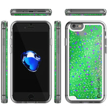 Load image into Gallery viewer, iPhone SE (4.7") Case, PunkCase LIQUID Green Series, Protective Dual Layer Floating Glitter Cover (Color in image: gold)