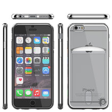 Charger l'image dans la galerie, iPhone 6s+ Plus/6+ Plus Case, PUNKCASE® LUCID Silver Series | Card Slot | SHIELD Screen Protector (Color in image: Balck)