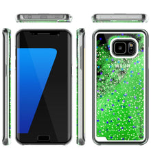 Load image into Gallery viewer, S7 Edge Case, PunkCase LIQUID Green Series, Protective Dual Layer Floating Glitter Cover (Color in image: gold)