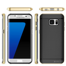 Load image into Gallery viewer, Galaxy S7 Edge Case, PunkCase STEALTH GOLD Series Hybrid 3-Piece Shockproof Dual Layer Cover (Color in image: Navy Blue)