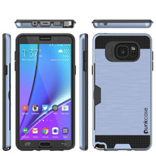 Charger l'image dans la galerie, Galaxy Note 5 Case PunkCase SLOT Navy Series Slim Armor Soft Cover Case w/ Tempered Glass (Color in image: Silver)
