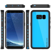 Load image into Gallery viewer, Galaxy S8 Waterproof Case PunkCase StudStar Light Blue Thin 6.6ft Underwater IP68 ShockProof (Color in image: black)