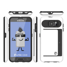 Charger l'image dans la galerie, Galaxy s6 Case PunkCase CLUTCH White Series Slim Armor Soft Cover Case w/ Tempered Glass (Color in image: Black)