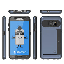 Load image into Gallery viewer, Galaxy S7 EDGE Case PunkCase CLUTCH Navy Series Slim Armor Soft Cover Case w/ Screen Protector (Color in image: Gold)