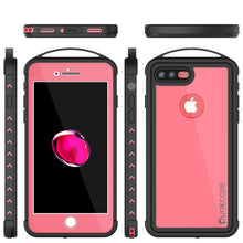 Charger l'image dans la galerie, iPhone 7+ Plus Waterproof Case, Punkcase ALPINE Series, Pink | Heavy Duty Armor Cover (Color in image: red)