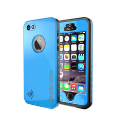 Load image into Gallery viewer, iPhone 5S/5 Waterproof Case, PunkCase StudStar Light Blue Water/Shock/Dirt Proof | Lifetime Warranty (Color in image: light blue)