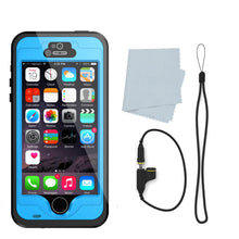 Load image into Gallery viewer, iPhone 5S/5 Waterproof Case, PunkCase StudStar Light Blue Water/Shock/Dirt Proof | Lifetime Warranty (Color in image: red)