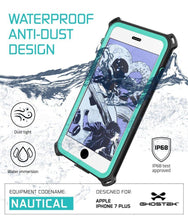 Charger l'image dans la galerie, iPhone 8+ Plus Waterproof Case, Ghostek Nautical Series for iPhone 8+ Plus | Slim Underwater Protection | Adventure Duty | Swimming (Teal)