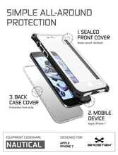 Charger l'image dans la galerie, iPhone  8  Waterproof Case, Ghostek Nautical Series for iPhone  8  | Slim Underwater Protection | Adventure Duty | Ultra Fit | Swimming (White) (Color in image: Green)