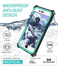 Load image into Gallery viewer, Dust tight (Oy IP68 Certified test Water immersion approved EQUIPMENT COUENAME: DESIGNED FOR esa Al f A APPLE v NA! GHOSTS IPHONE 7 (Color in image: Green)