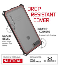 Charger l'image dans la galerie, iPhone 7+ Plus case, Ghostek®  Nautical Series  for iPhone 7+ Plus Rugged Heavy Duty Case |  Red