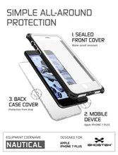 Charger l'image dans la galerie, iPhone 7+ Plus case, Ghostek®  Nautical Series  for iPhone 7+ Plus Rugged Heavy Duty Case | White