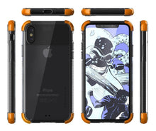 Load image into Gallery viewer, iPhone X Crystal Clear Case, Ghostek Covert2 Soft Skin Cover with Silicone Gel Corners | Enhanced State of the Art Fabrication | Face ID Compatible & Supports Wireless Charging | Orange (Color in image: Black)