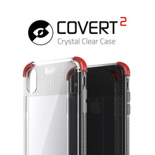 Charger l'image dans la galerie, iPhone X Case, Military Grade Standard Drop Tested & Supports Wireless Charging | Ghostek Covert 2 Series – Perfect Ultra Slim Protection | Red (Color in image: White)