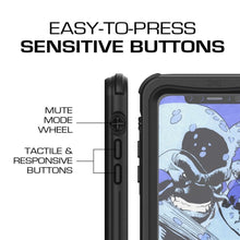 Load image into Gallery viewer, iPhone X Waterproof Case, Ghostek Nautical Military Grade Shock & Drop Tested | Face ID Compatible – Retail Packaging | Black