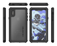Load image into Gallery viewer, iPhone X Waterproof Case, Ghostek Nautical Military Grade Shock & Drop Tested | Face ID Compatible – Retail Packaging | Black